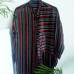 Zara Stripped Tunic Dress Black Red